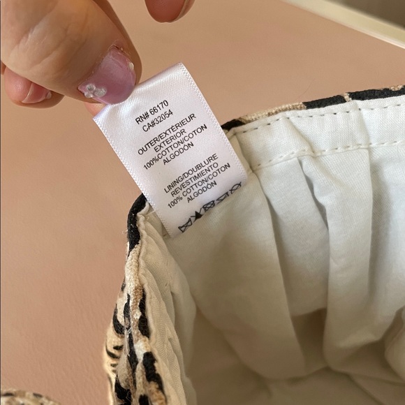 Anthropologie Leopard Print Handbag with Wooden Handle and Bow - Picture 4 of 7